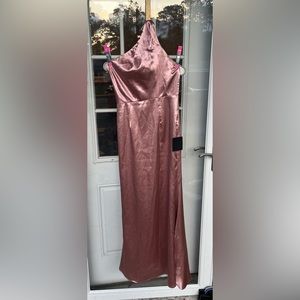 Lulu satin blush pink dress NWT
